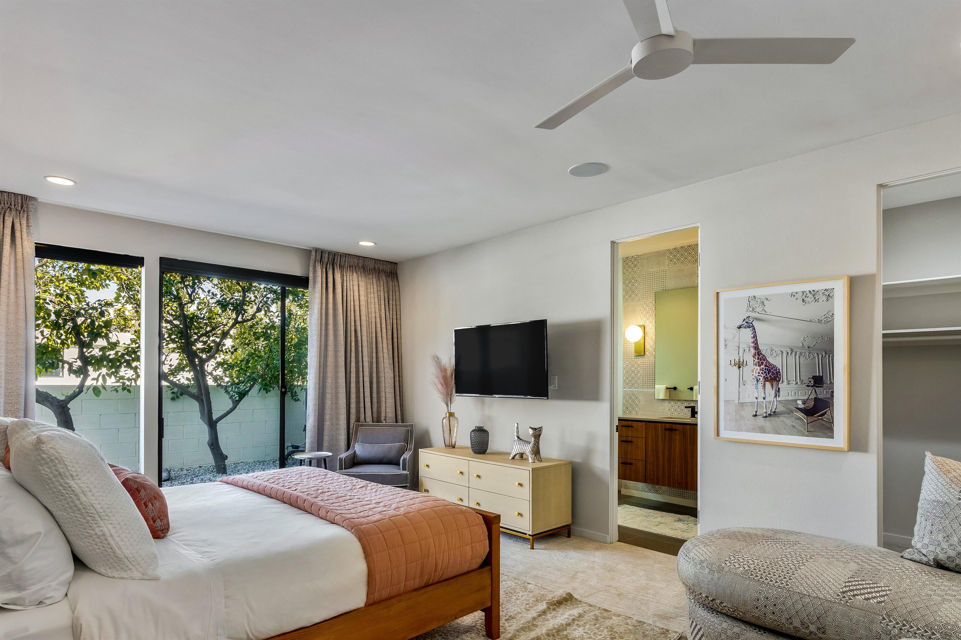 Flat screen televisions in every room