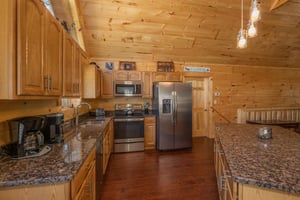 Full kitchen with island