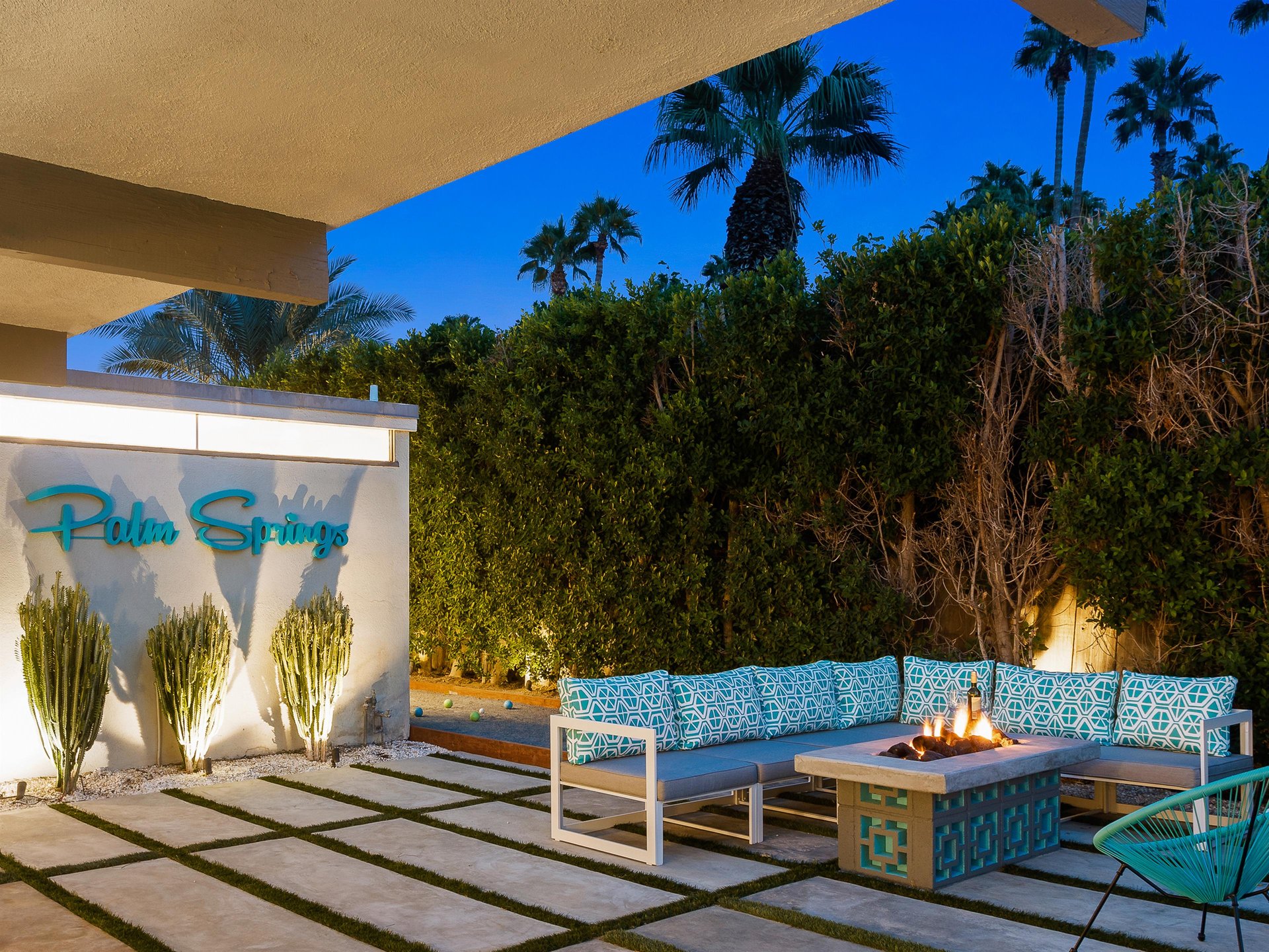 Fire Pit lounge near the pool