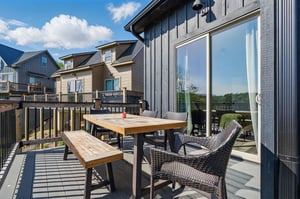 outdoor dining option outside of the sliding glass door from kitchen