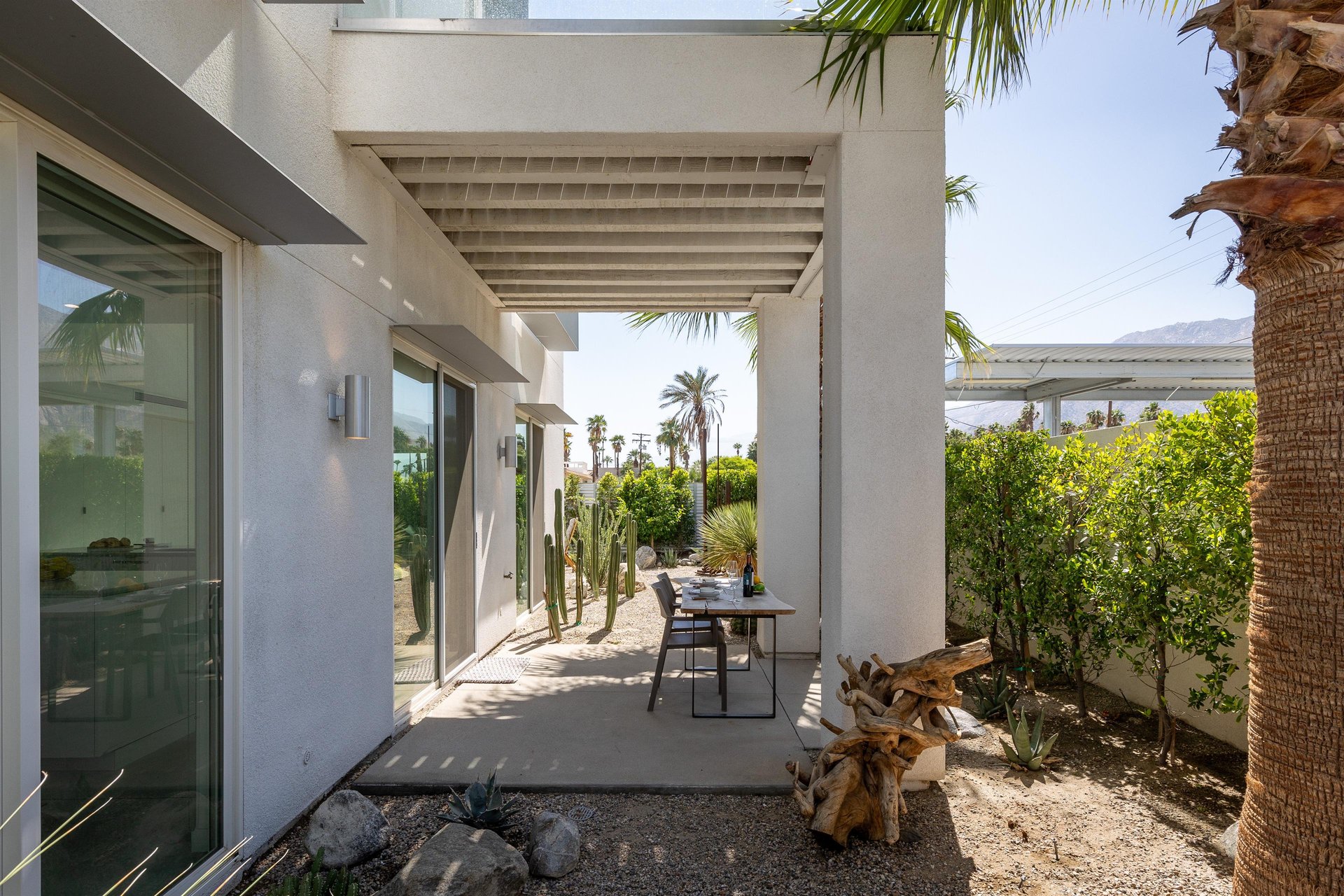 Covered patio area