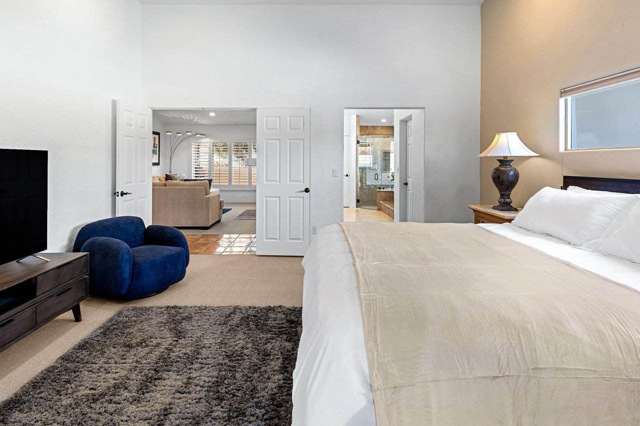 Plush guest bedroom