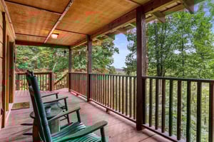 Front porch with rocking chairs