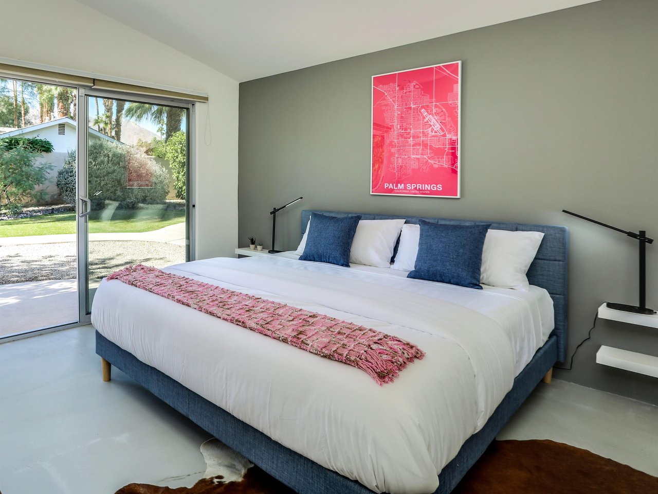 Wake up in the stylish bedroom