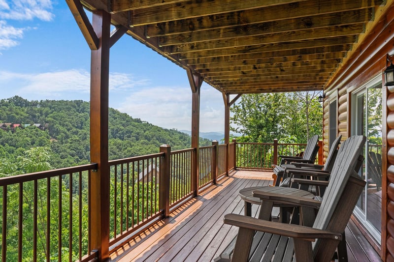 Outdoor seating with view