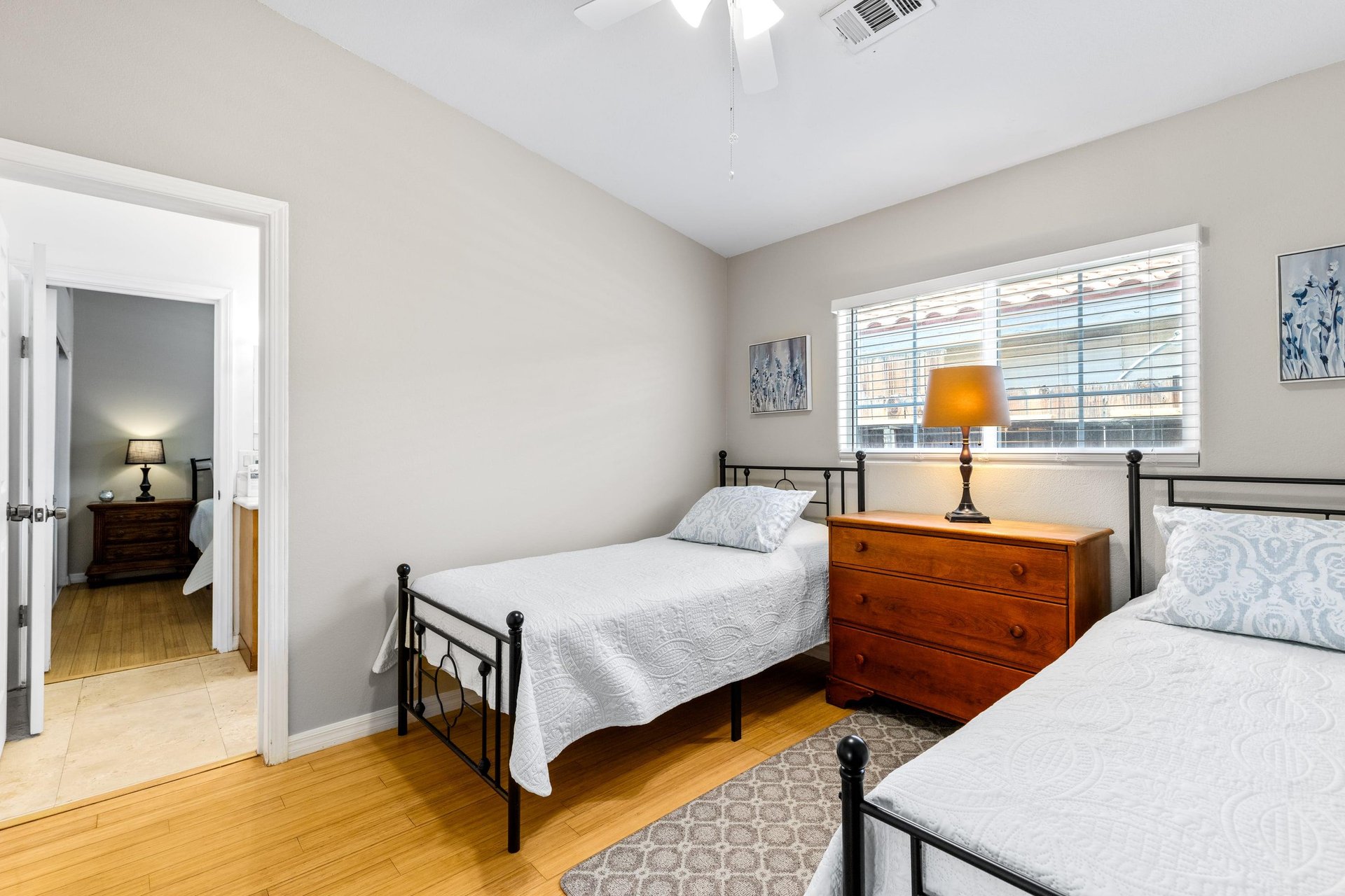 Two twin size beds.