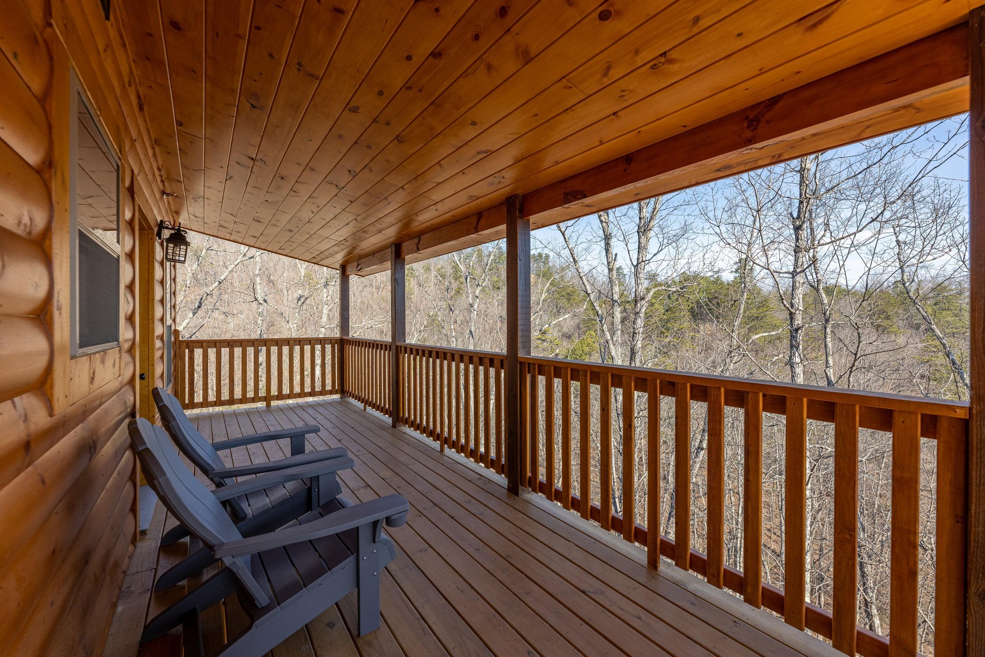 Views from the deck at Everlys Splash, a 4 bedroom cabin rental located in Pigeon Forge