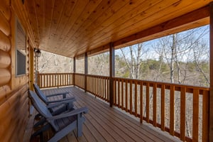 Views from the deck at Everlys Splash, a 4 bedroom cabin rental located in Pigeon Forge