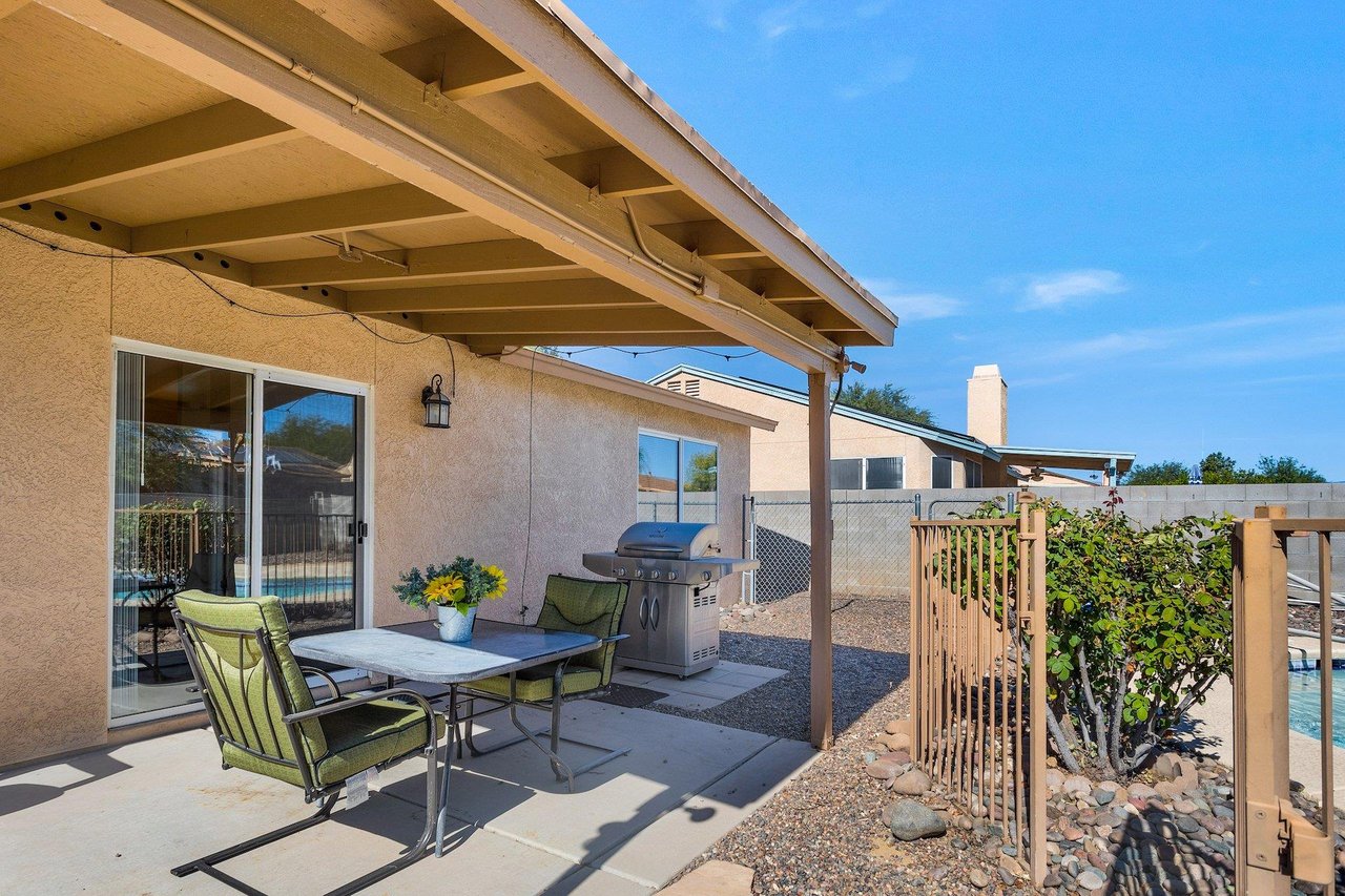 Patio seating with propane grill