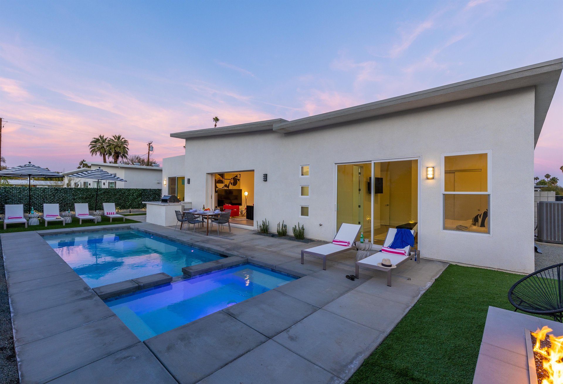 Spacious backyard