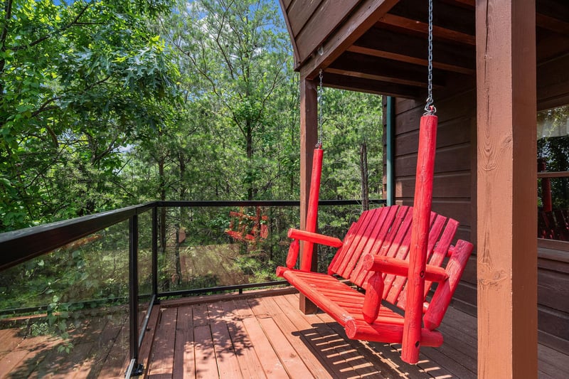 entry level deck with swing