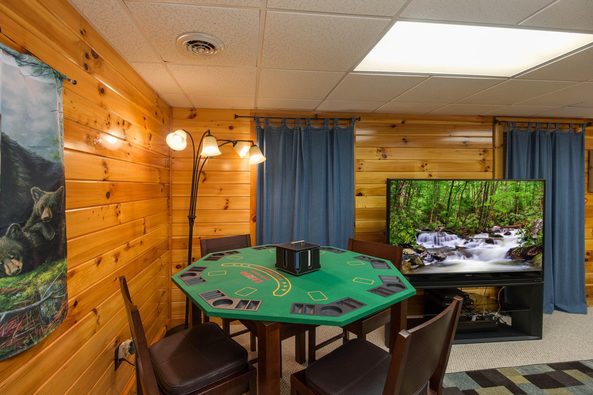 Poker table at Kellys Cabin, a 1 bedroom cabin rental located in Pigeon Forge