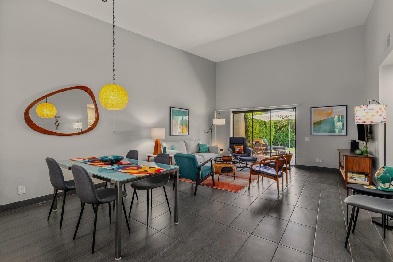 View of the dining area next to the living room.