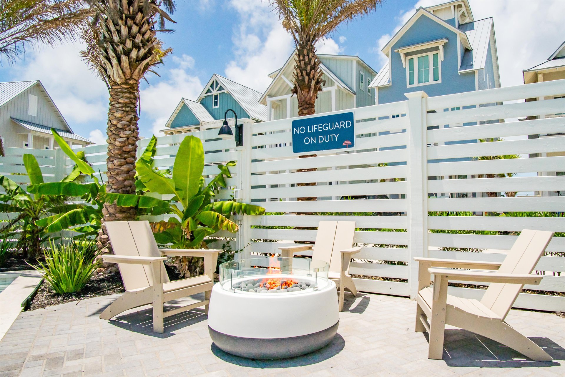 Communal Fire Pit at Neighborly Square Pool