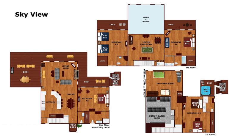 Sky View minue porch firepit