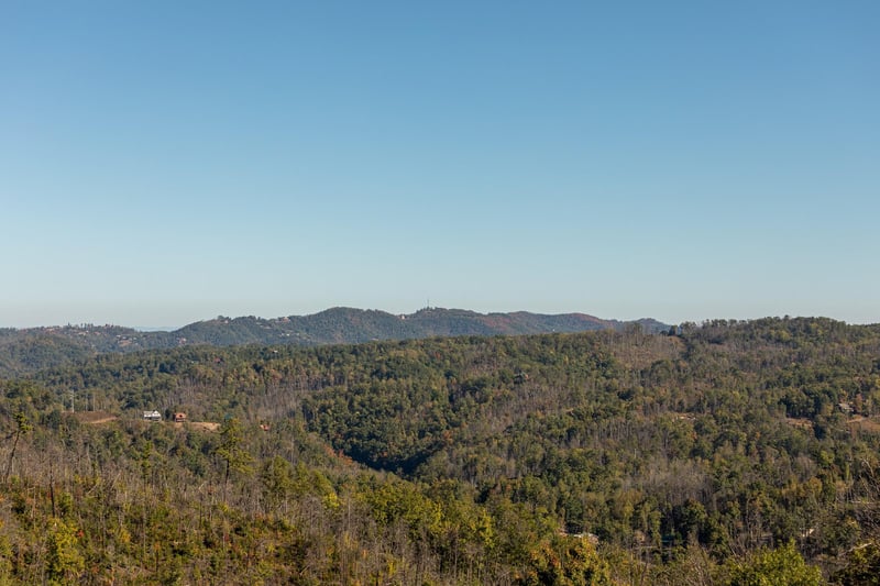 Mountain view at Le Bear Chalet, a 7 bedroom cabin rental located in Gatlinburg