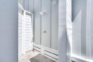 Enclosed Outdoor Shower in Backyard, 1st Floor