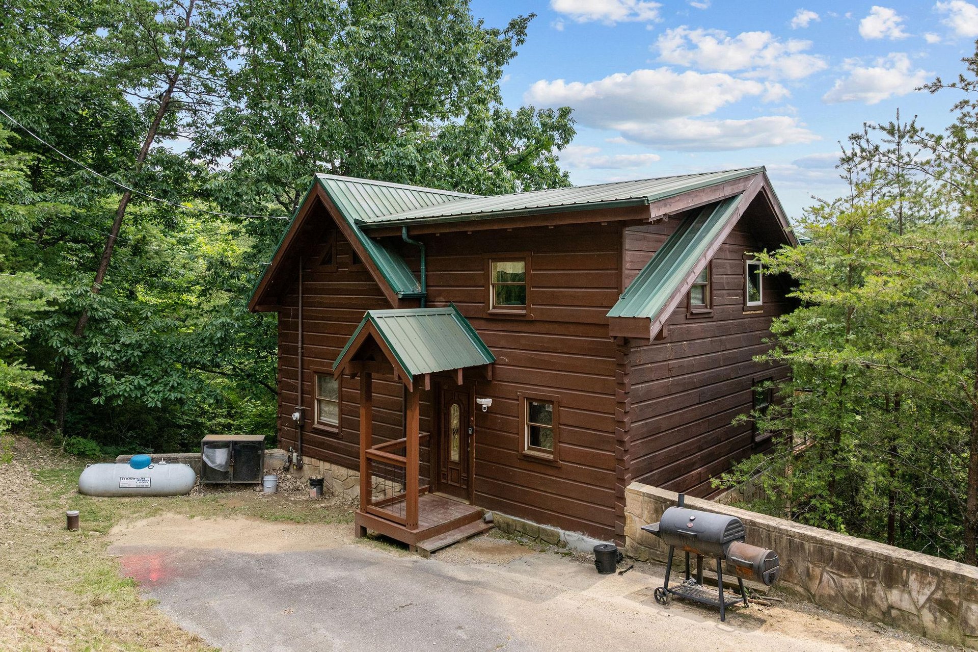 Front of View and Me cabin