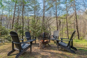 outdoor seating with firepit