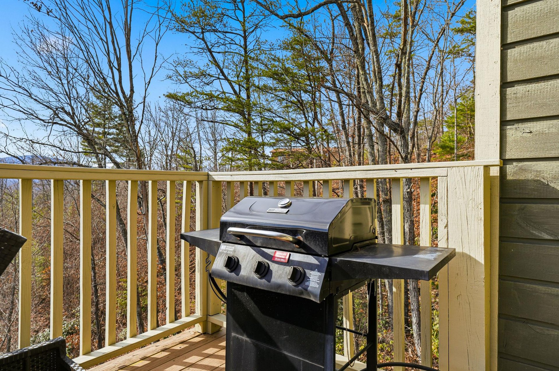 Fire up your private grill on this peaceful deck and savor outdoor cooking surrounded by natures quiet beauty.