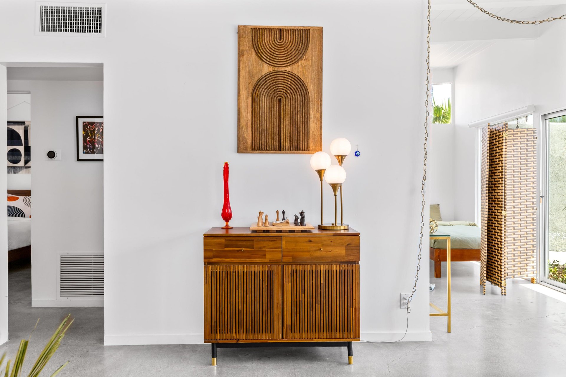 Midcentury modern designs throughout
