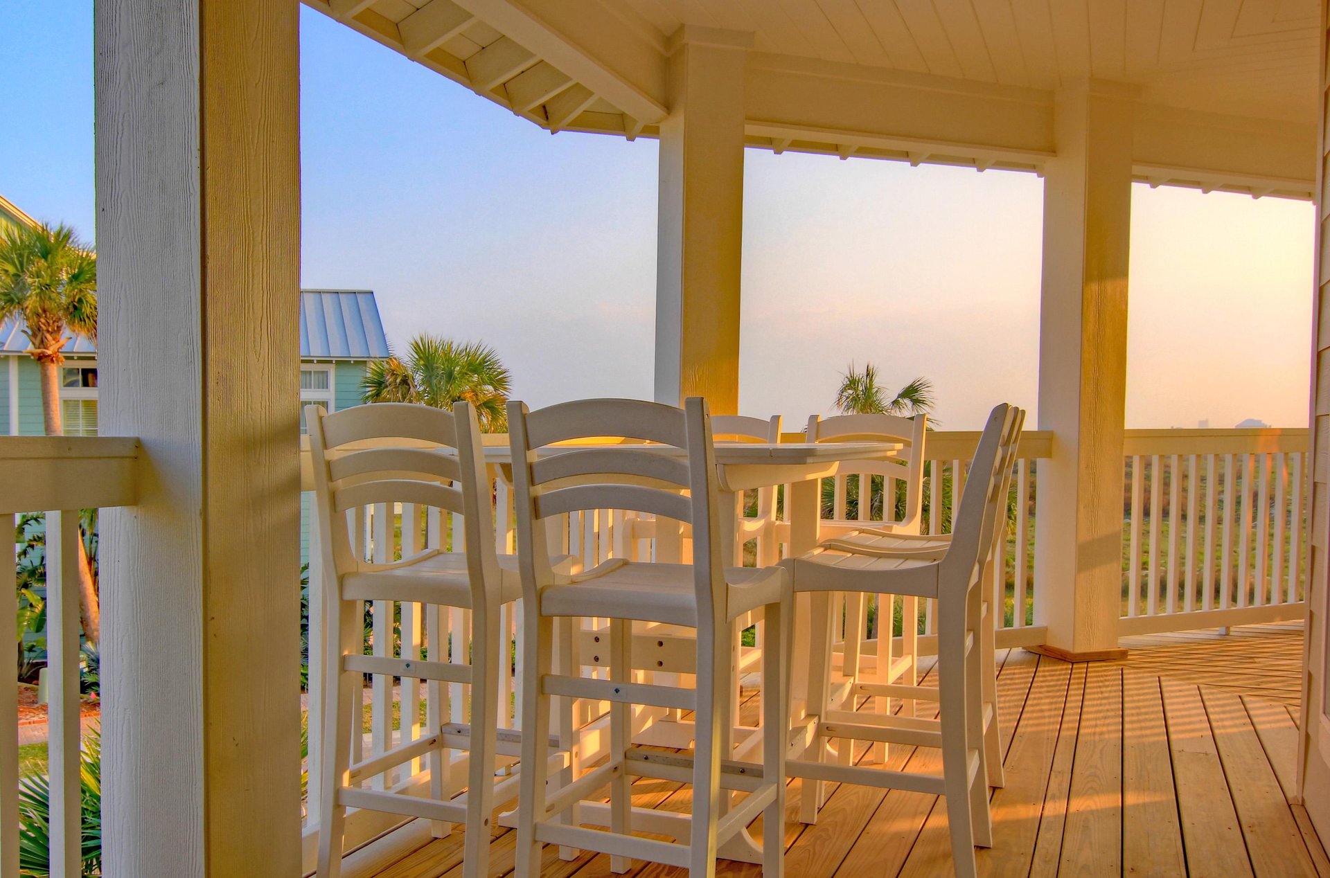 Shared Front Wrap Balcony at Sunset, 2nd Floor