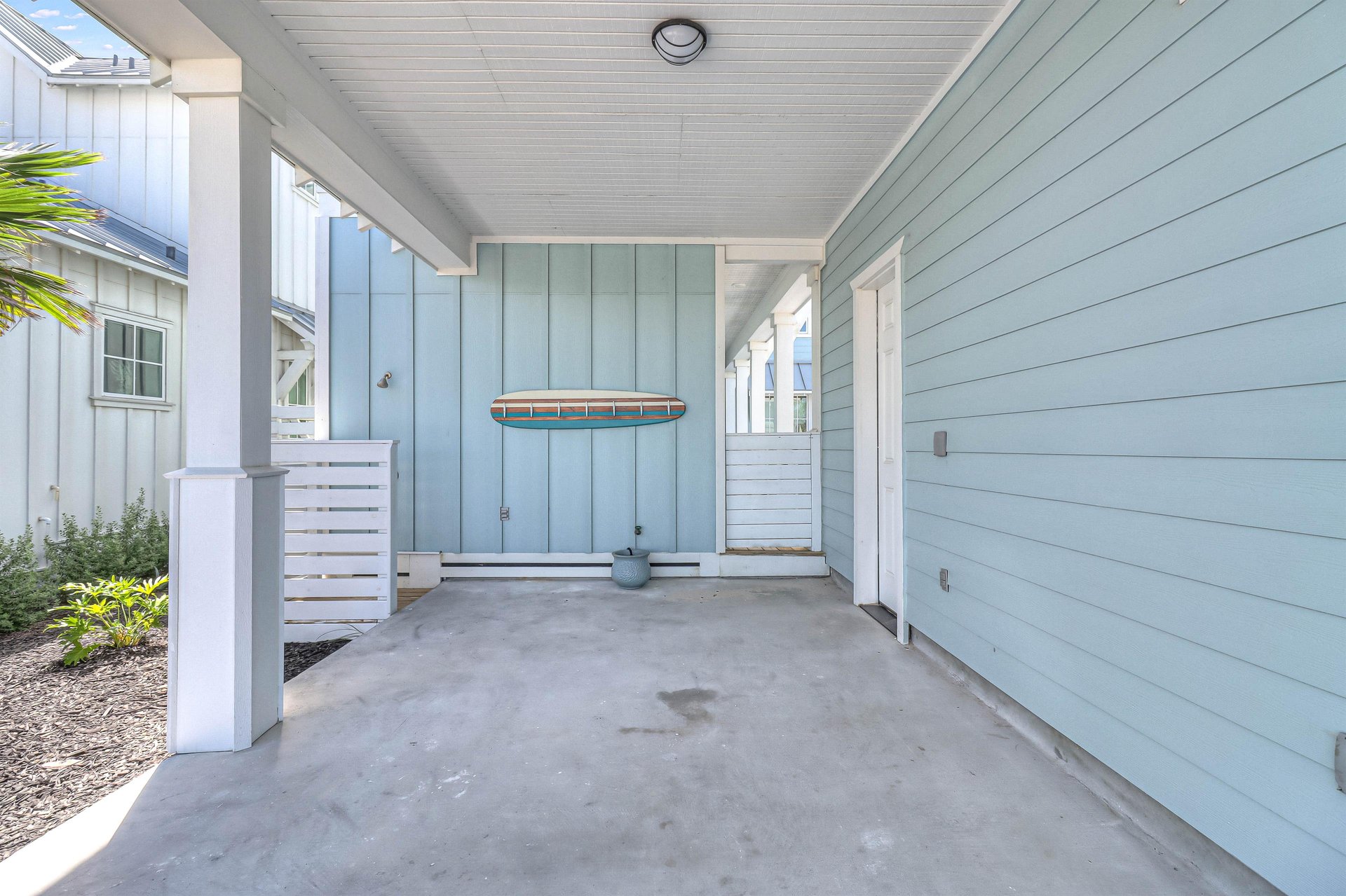 Covered Car Port  Pool Access