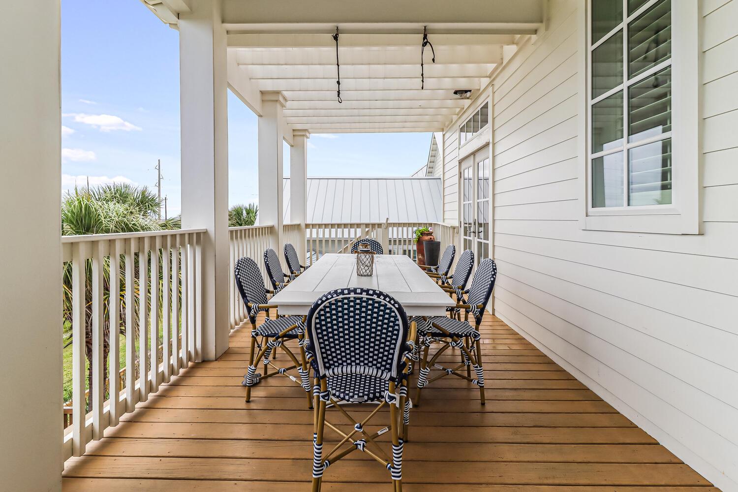 2nd Floor Rear Balcony with Dining