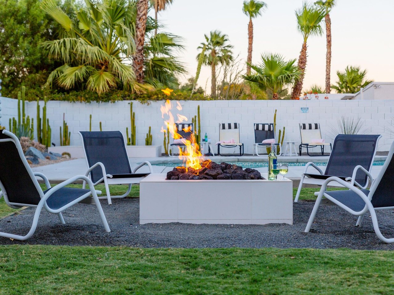 Sit around the fire pit