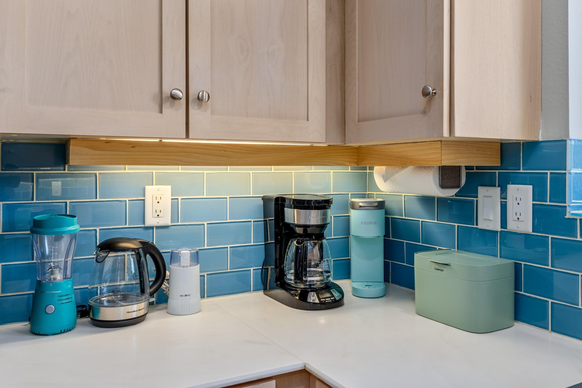 Stainless steel appliances, plenty of counter space, and cooking essentials.