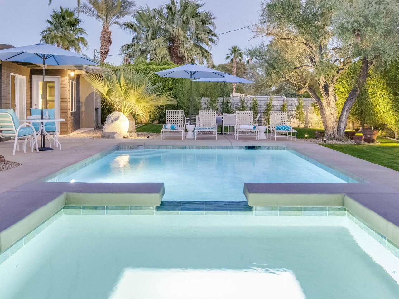 Dive into the pool at any time of the day or night