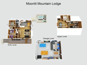 Floor plan of Moonlit Mountain Lodge