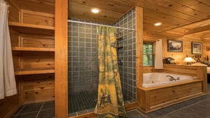 Tiled walk in shower