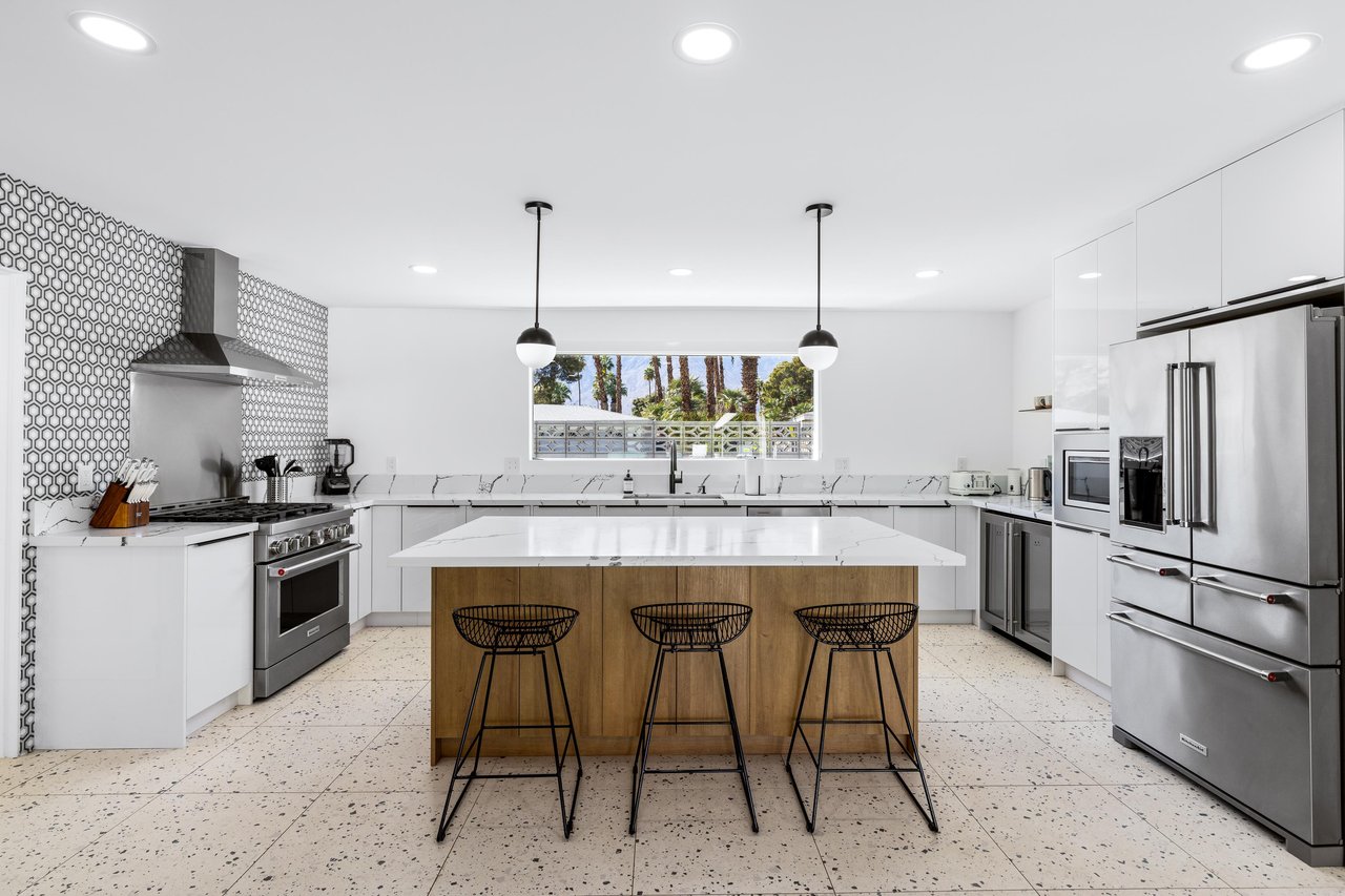 Chefs kitchen with a huge island