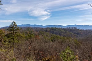 View from deck at Liams Lookout, a 2 bedroom cabin rental located in Pigeon Forge