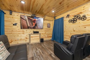 Theater room at Everlys Splash, a 4 bedroom cabin rental located in Pigeon Forge