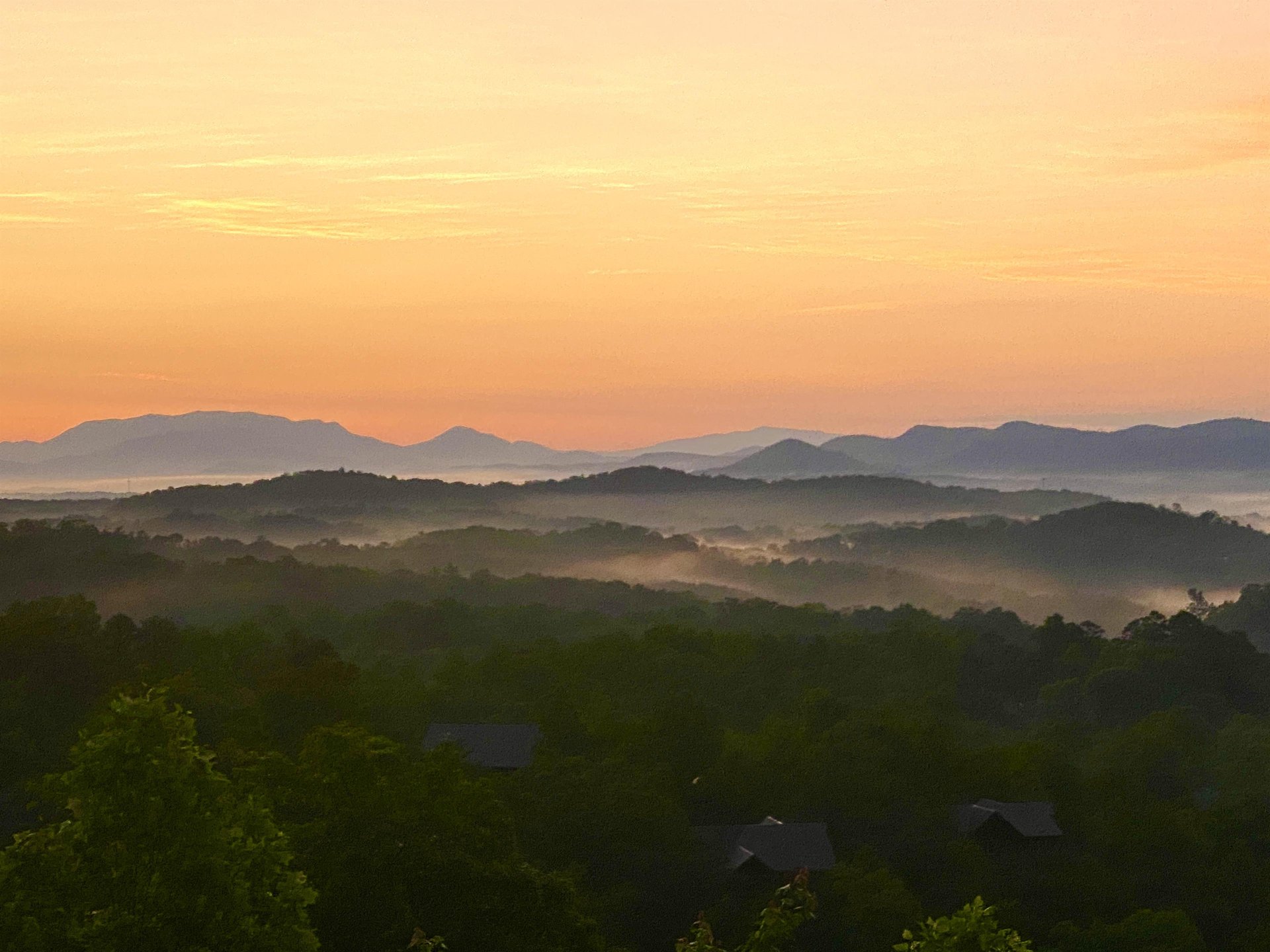 Sunset view from the Deck