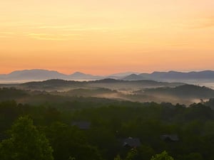 Sunset view from the Deck