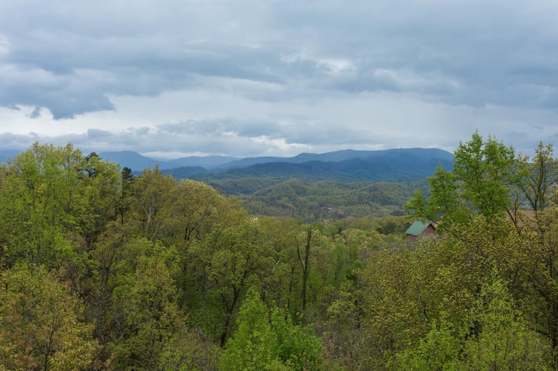 Smoky Mountain views at Howlin in the Smokies, a 2 bedroom cabin rental located in Pigeon Forge