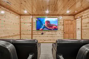 Sink into plush leather recliners in your private home theater and enjoy movie nights like never before on the big screen.
