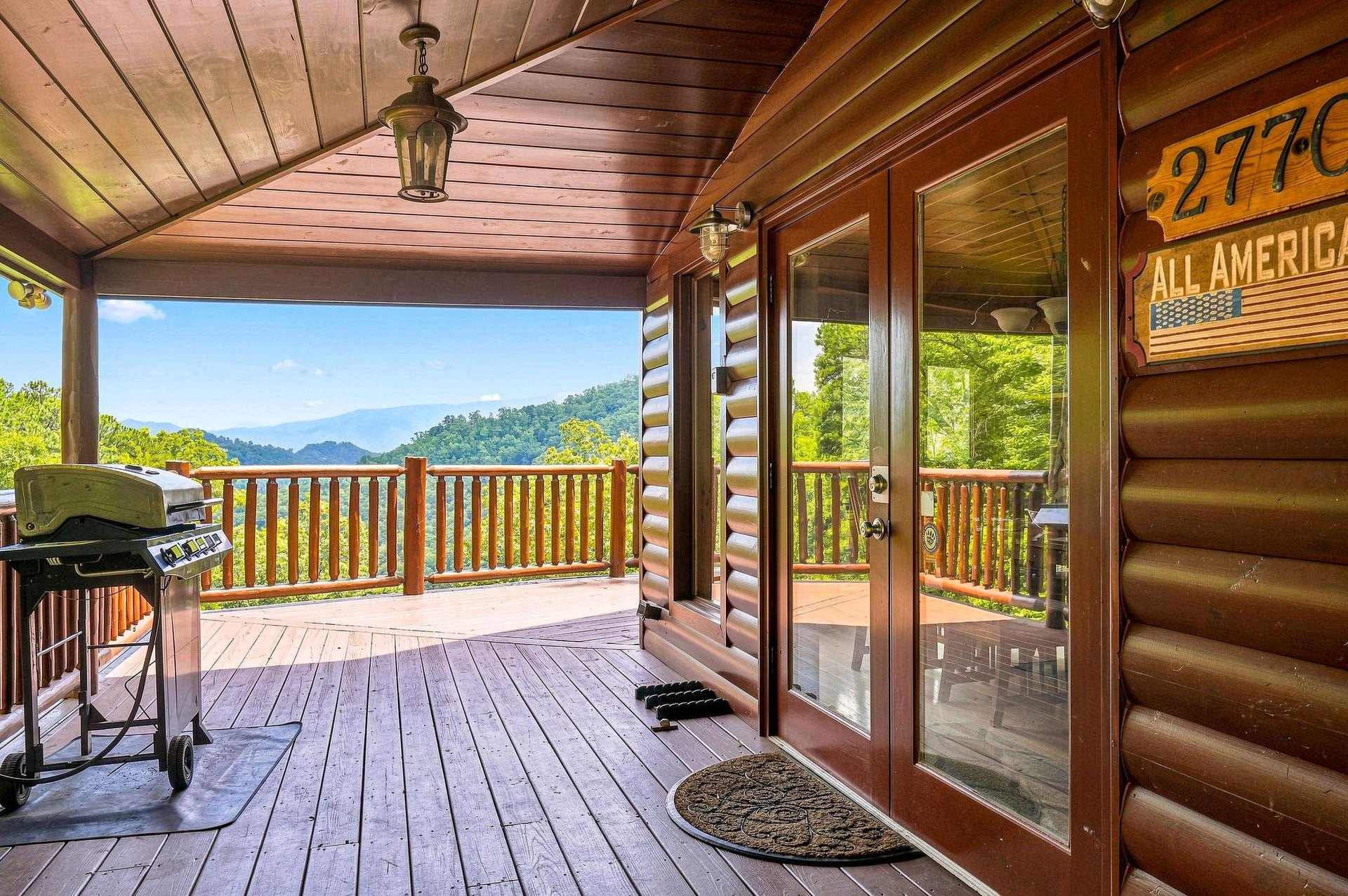 Step out onto your private covered deck with a gas grill ready for your outdoor cooking and stunning mountain vistas framing your peaceful retreat.