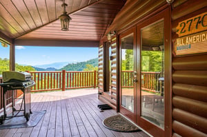 Step out onto your private covered deck with a gas grill ready for your outdoor cooking and stunning mountain vistas framing your peaceful retreat.