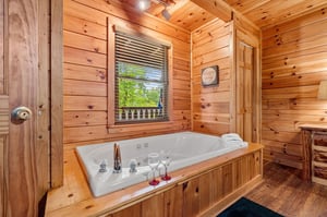 jacuzzi tub in bedroom
