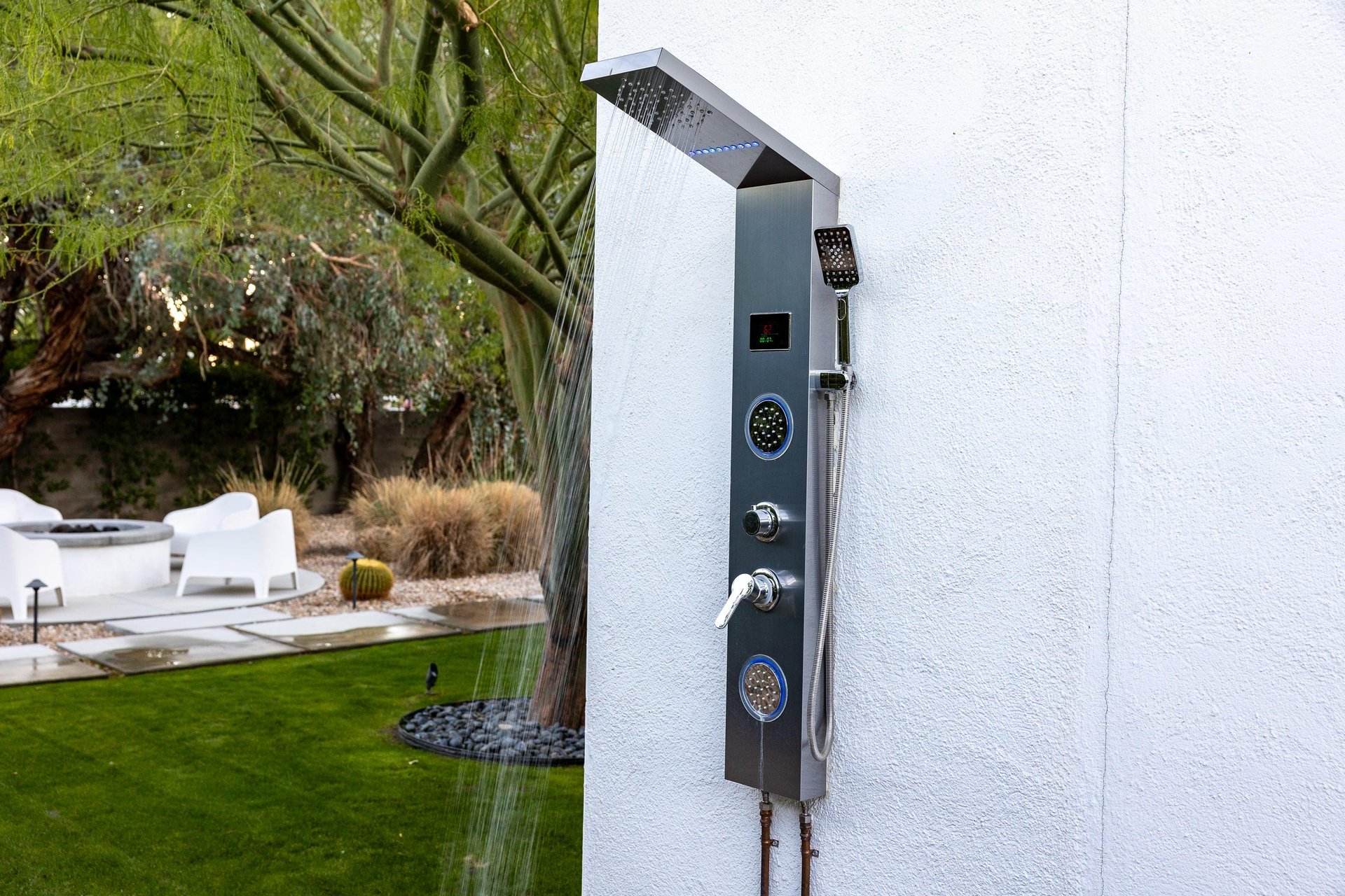 Before you go inside, take a Shower outside