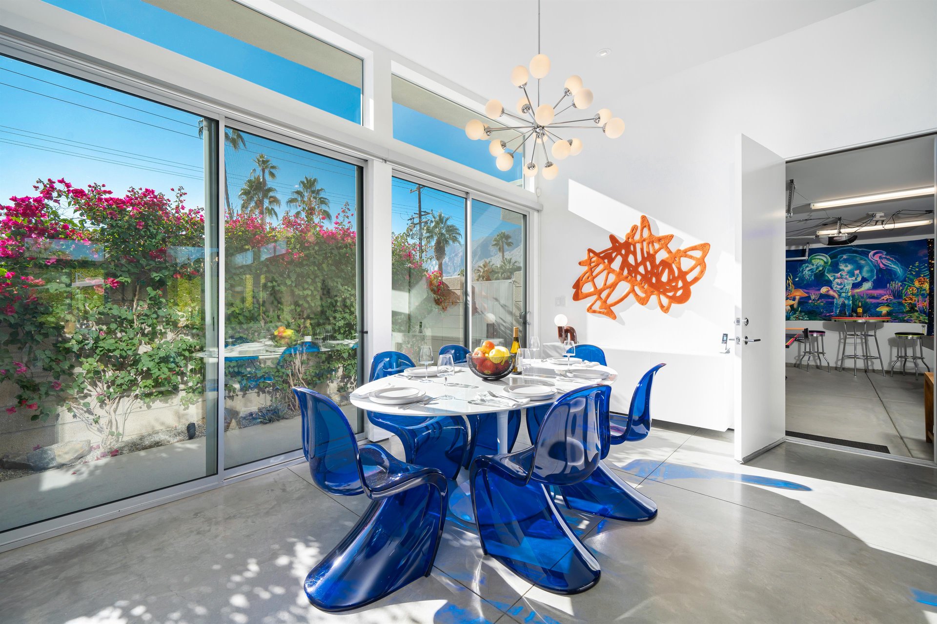 Unique indoor diningwith great views