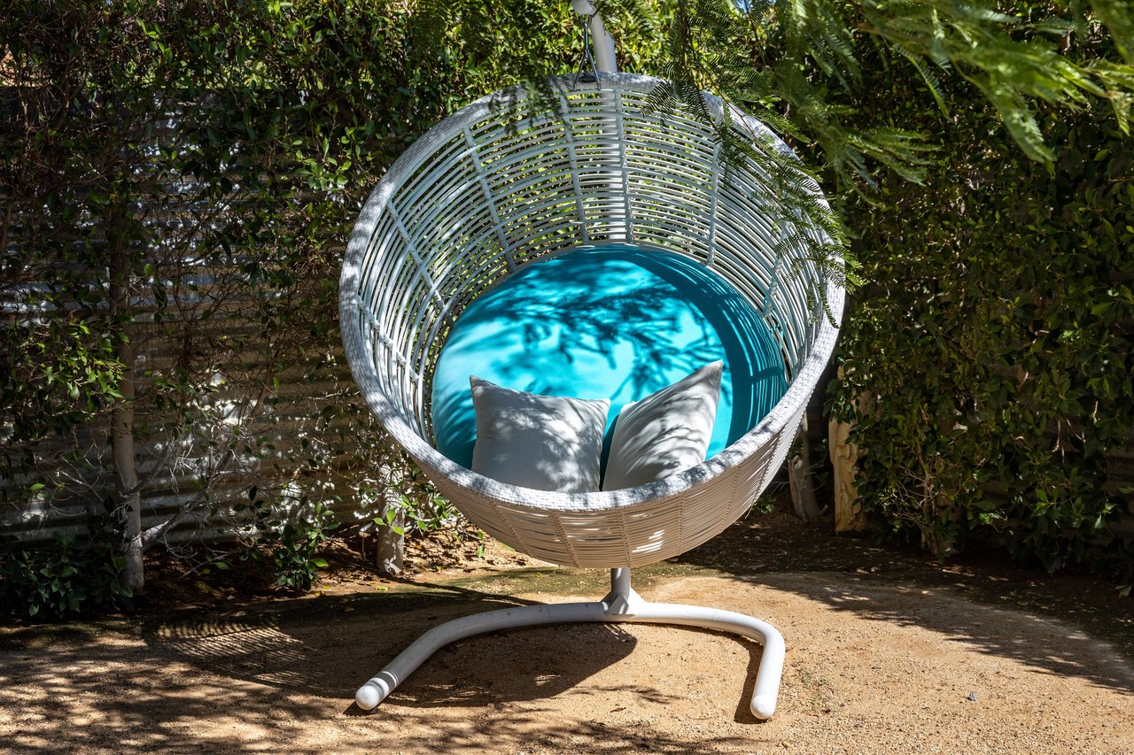 A basket chair