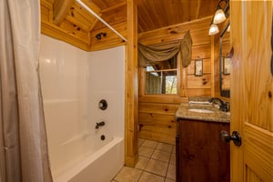 Bathroom with ShowerTub Combo