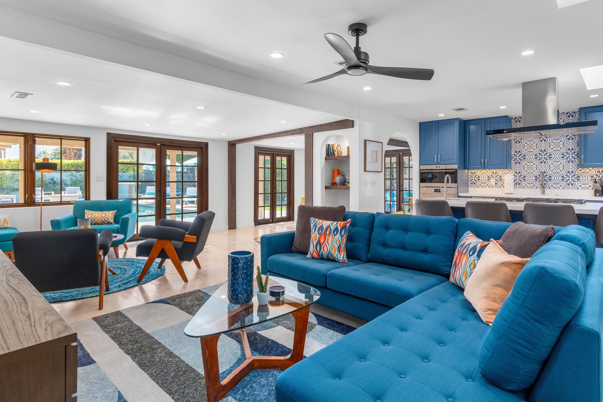 Luxury midcentury modern designs throughout