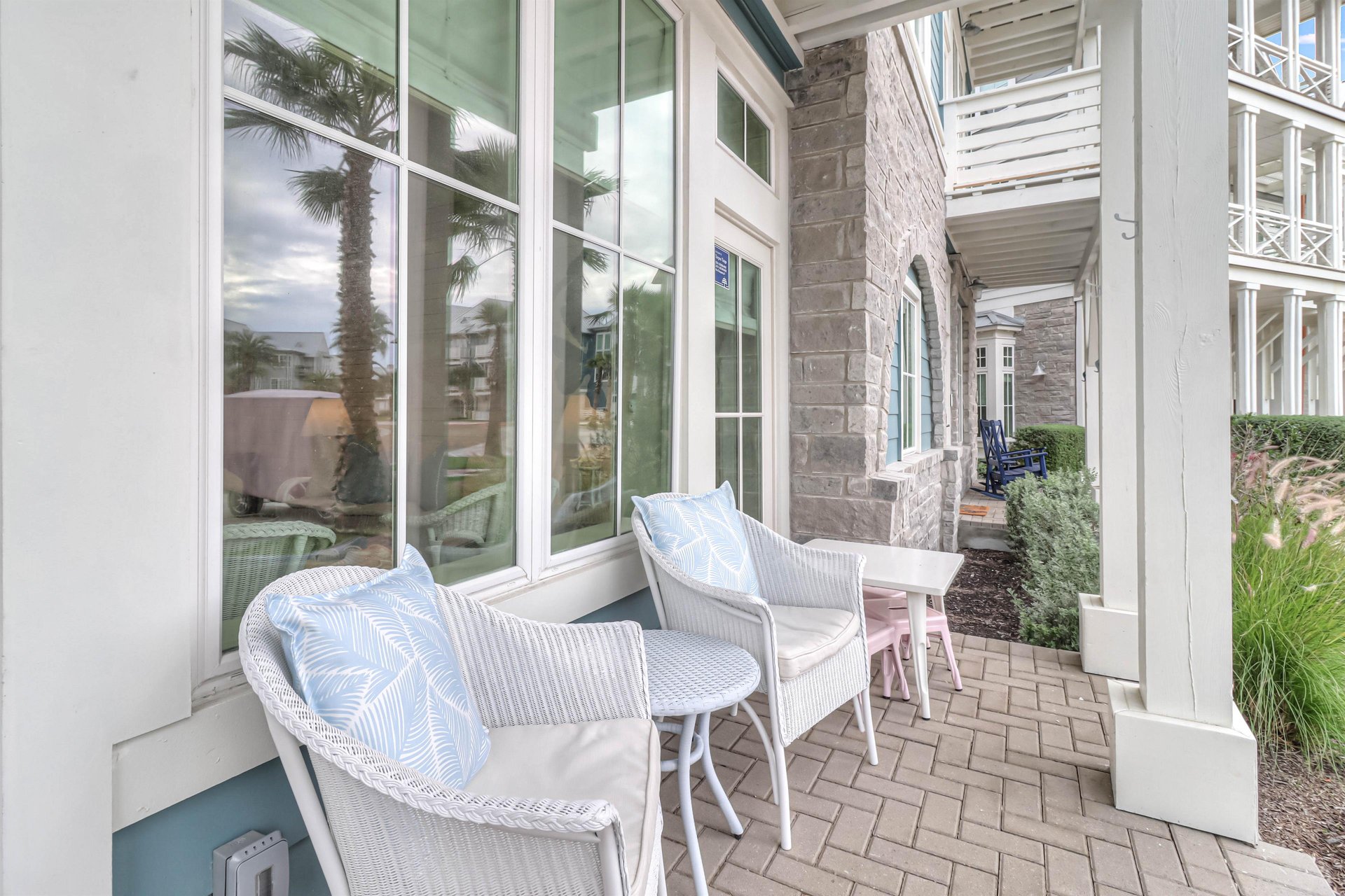 Patio Seating with Town Center Views