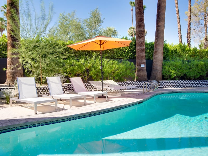 Plenty of space for relaxing poolside